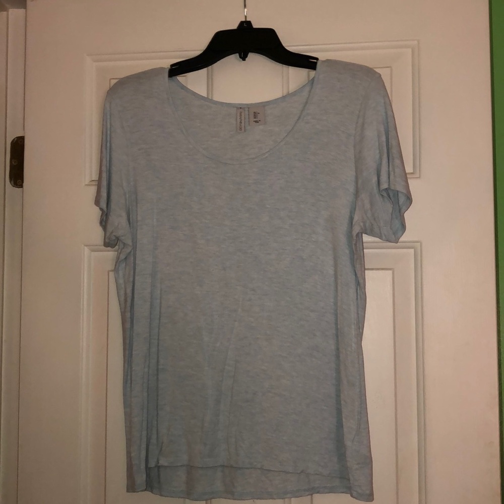 Blue relaxed fit tee shirt.